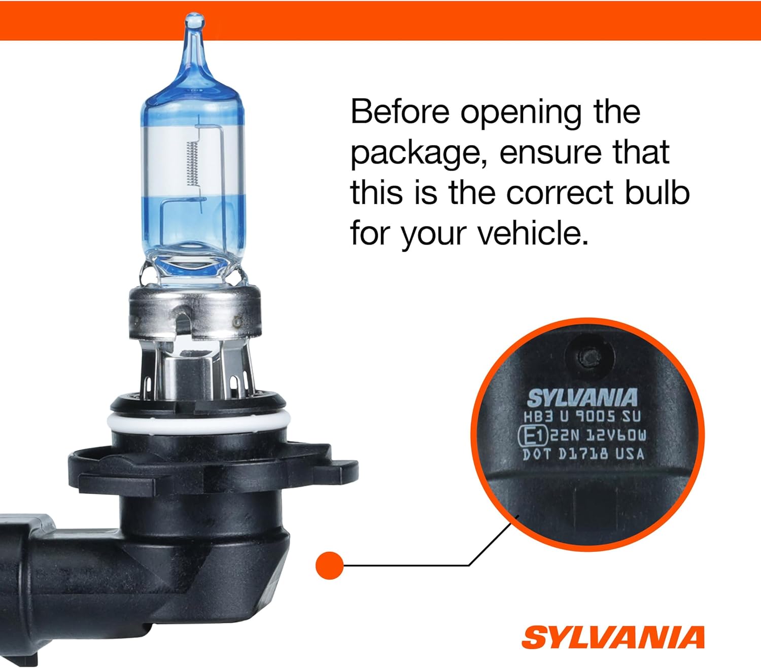 SYLVANIA - 9005 SilverStar Ultra - High Performance Halogen Headlight Bulb, High Beam, Low Beam and Fog Replacement Bulb, Brightest Down Road with Whiter Light, Tri-Band Technology (Contains 2 Bulbs)