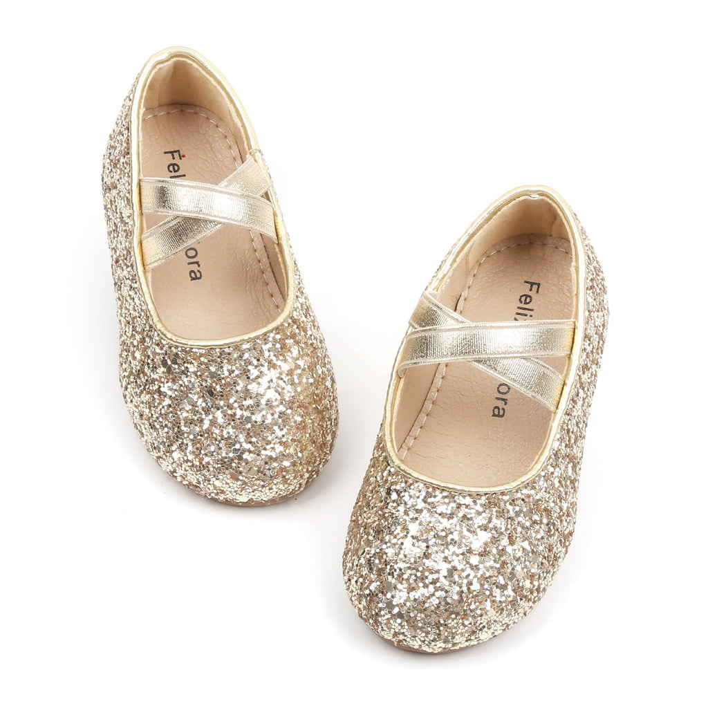 Felix & Flora Toddler Girl Dress Shoes - Flower Girl Ballet Mary Jane Flats Party School Wedding