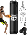 YORWHIN Punching Bag for Adults, 4FT PU Heavy Boxing Bags with Chain Ceiling Hook, Hanging Boxing Bag for Kickboxing Muay Thai Karate Judo Taekwondo Home Gym Training, Unfilled