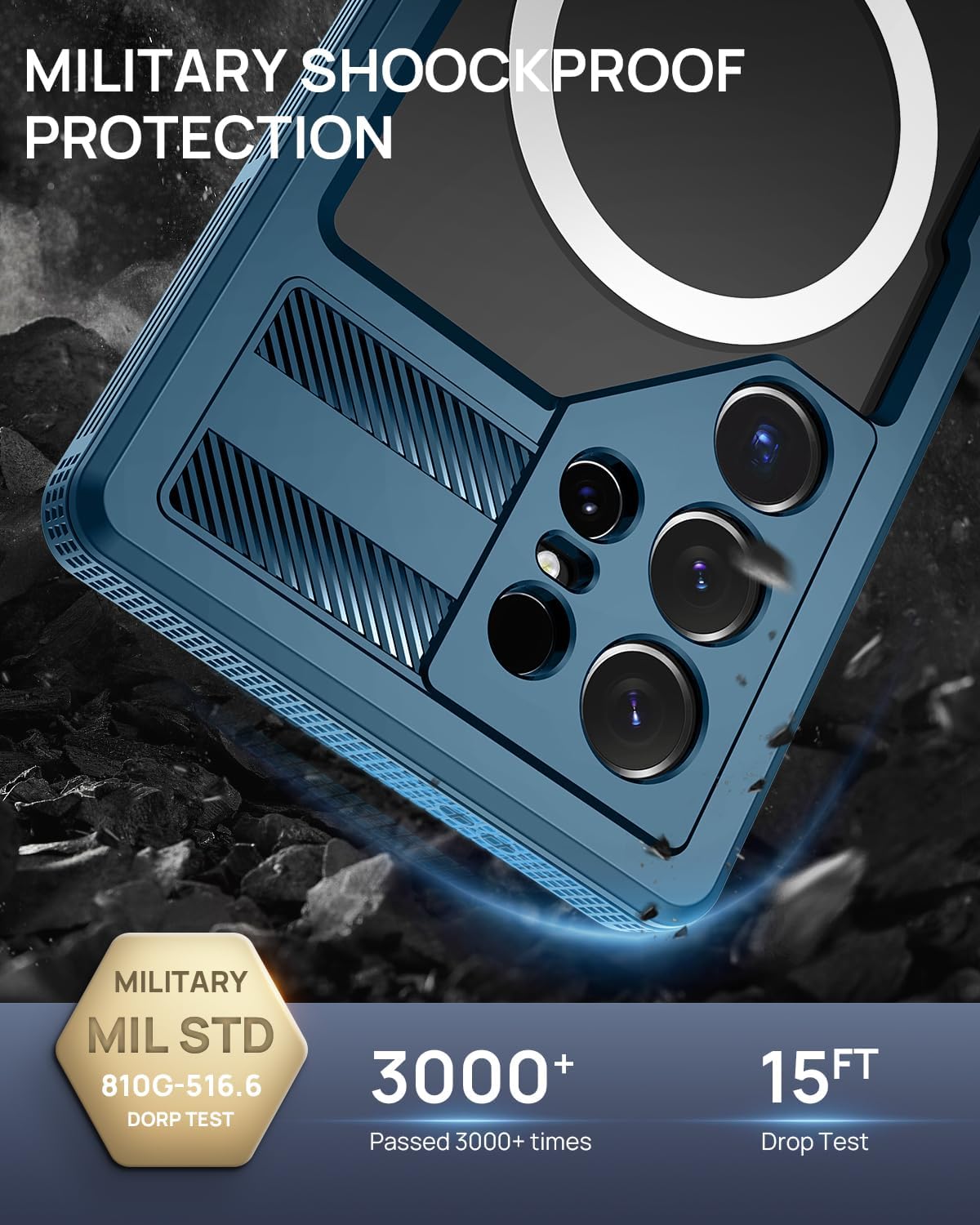 Lanhiem for Samsung Galaxy S21 Case, IP68 Waterproof Dustproof Case with Built-in Screen Protector, Rugged Full Body Shockproof Protective Phone Cover for Galaxy S21 5G 6.2 Inch, Black