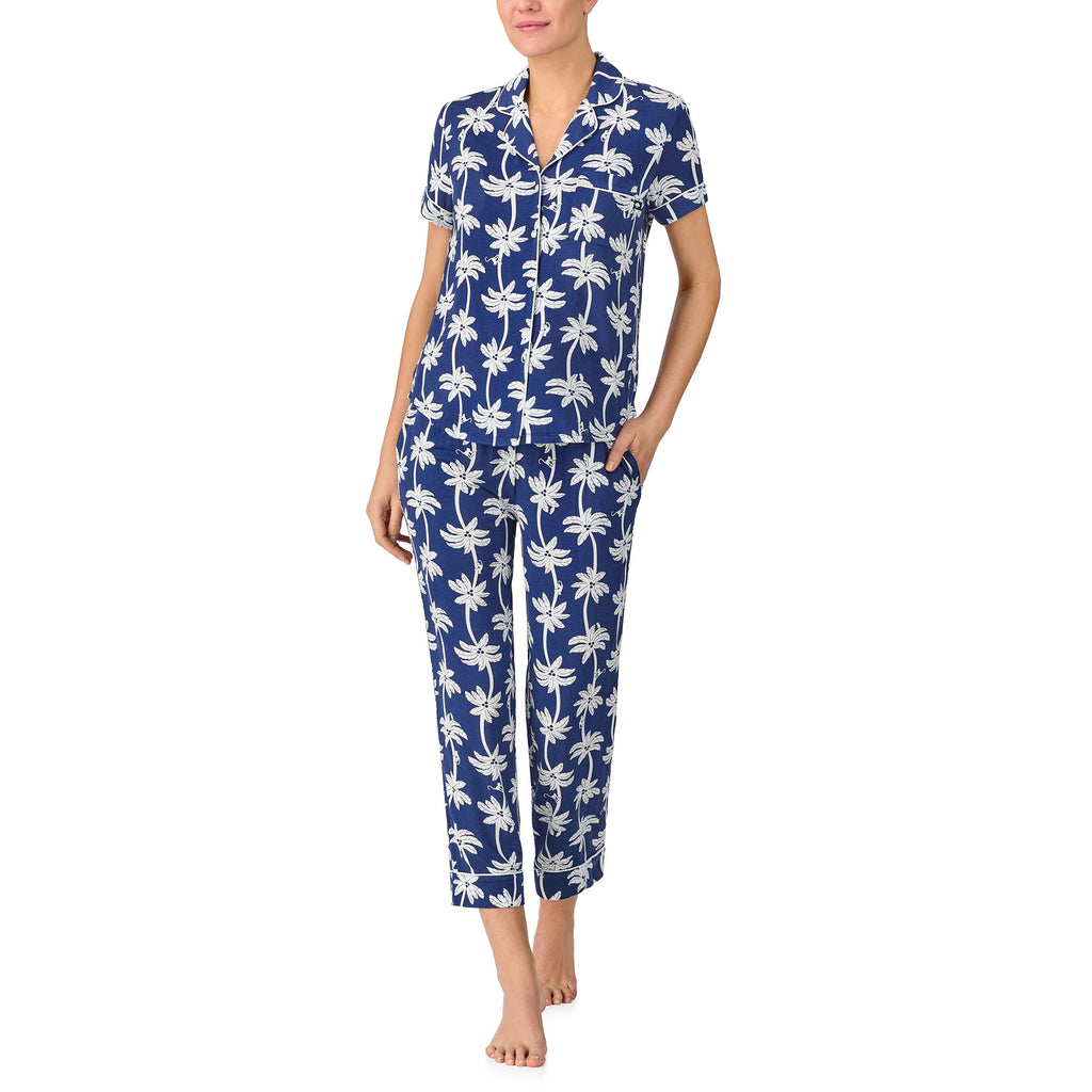 kate spade new york Short Sleeve Cropped Pant PJ Set