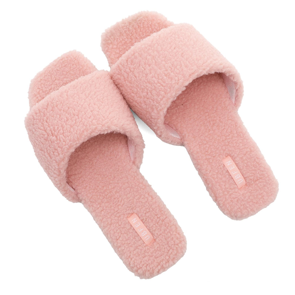 UBFEN Womens Mens Slippers Memory Foam Comfort Fuzzy Plush Lining Slip On House Shoes
