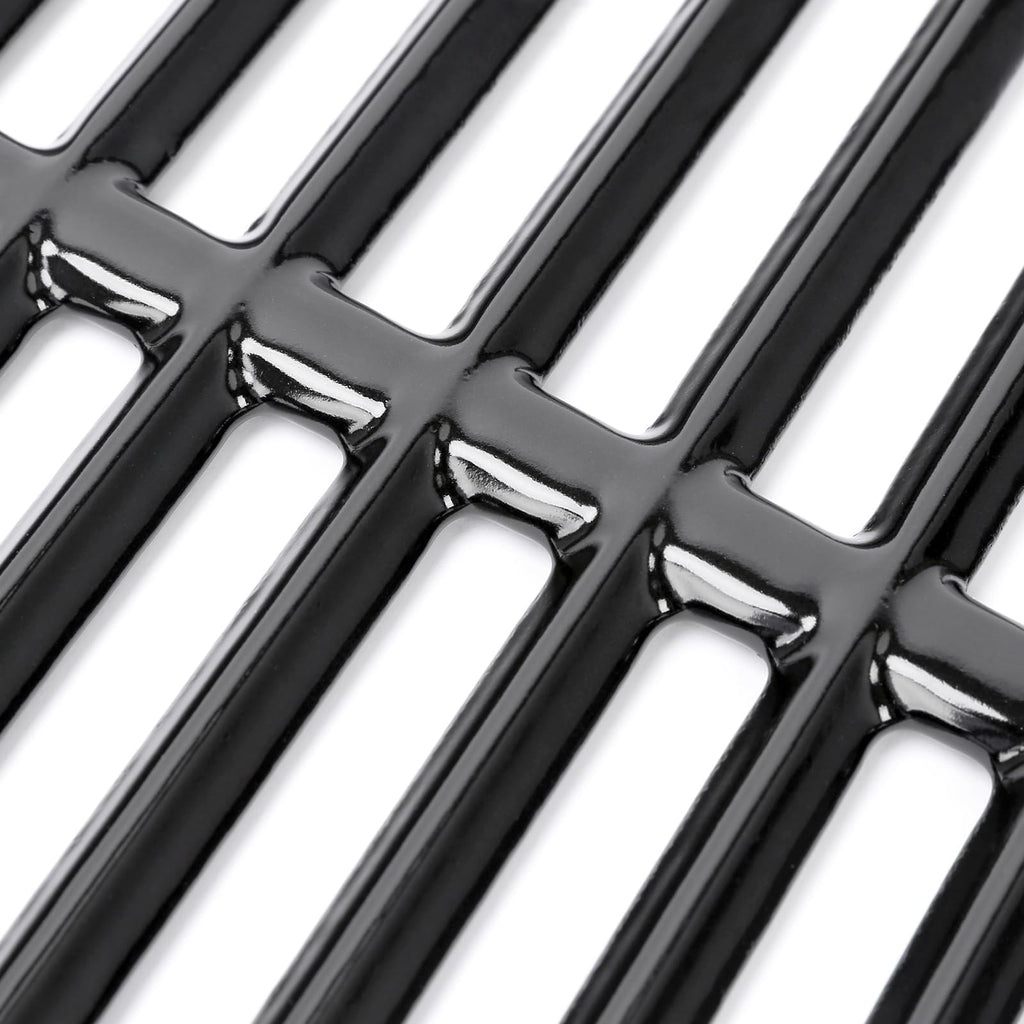 Grill Parts for Weber Genesis 300 Grills with Front Control Knob, Grill Grates for Genesis E310 S310 E/S320 E/S330, 17.5" Flavorizer Bars&Heat Deflectors, 19.5" Grill Grates for Weber 7524 7621 65505