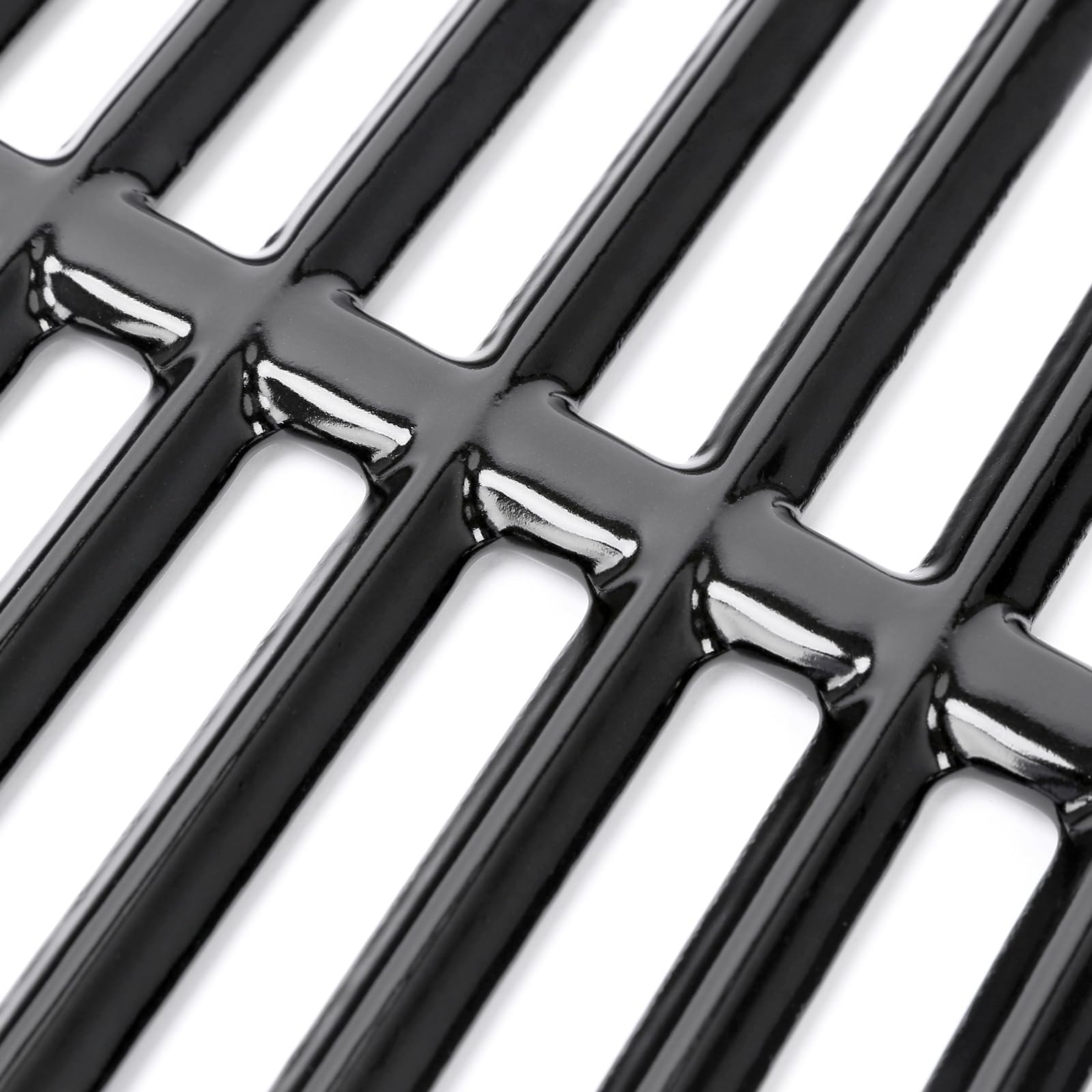 Grill Parts for Weber Genesis 300 Grills with Front Control Knob, Grill Grates for Genesis E310 S310 E/S320 E/S330, 17.5" Flavorizer Bars&Heat Deflectors, 19.5" Grill Grates for Weber 7524 7621 65505