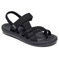 MEGNYA Hiking Sandals for Womens, Comfortable Walking Flip Flop Sandals with Arch Support, Athletic Sandals with Hook and Loop Straps for Beach Vacation Adventure