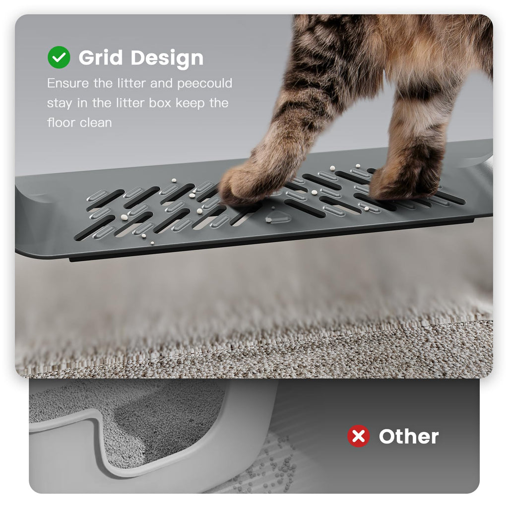 Extra Large XXL Stainless Steel Cat Litter Box with Lid, 26" L x 18" W x 12" H Metal Litter Box with Hight Sides for Big Cats & Multiple Cats, Never Absorbs Odors, Anti-Urine Leakage, Easy Cleaning