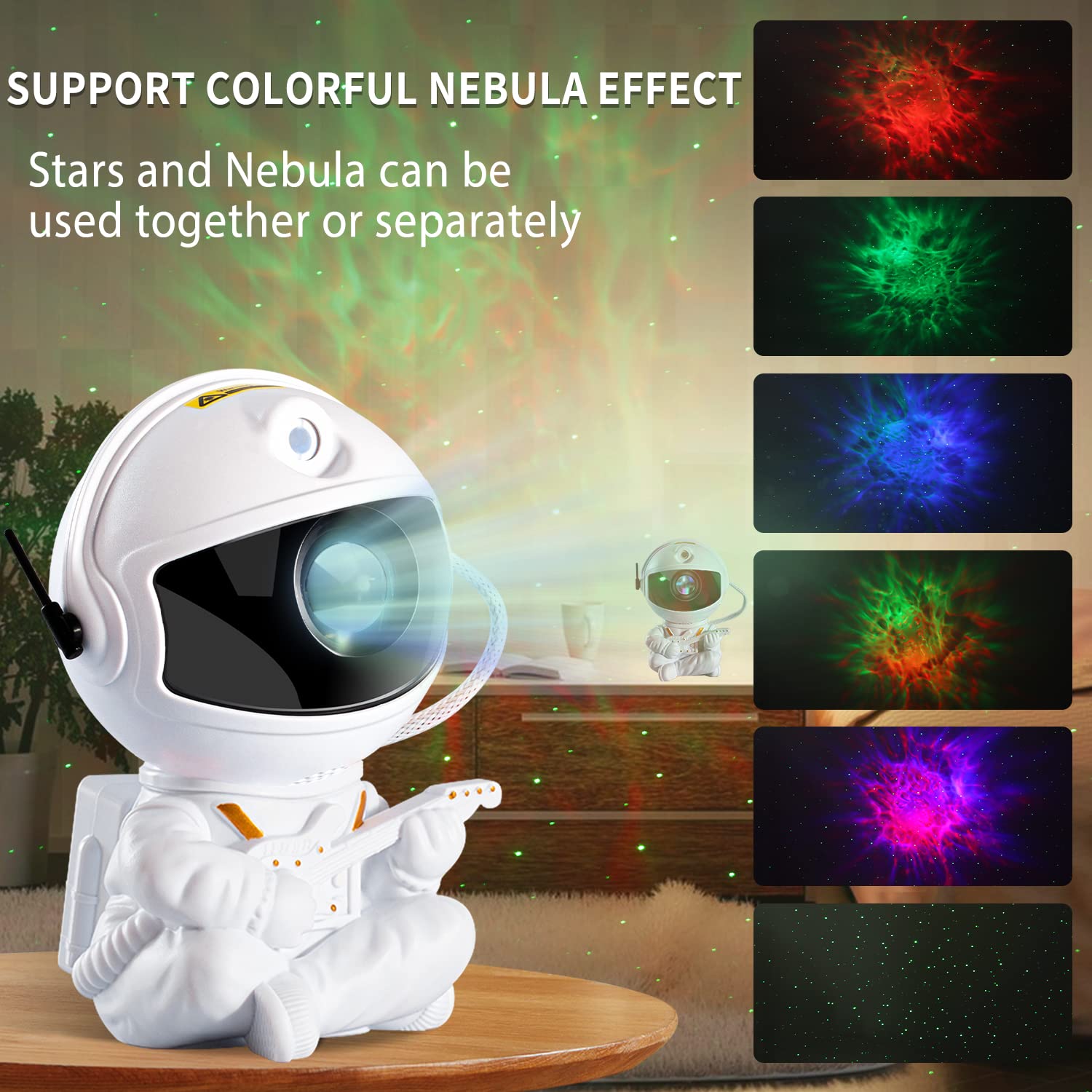 SHJQJJLBCQ Galaxy Projector, Astronaut Star Projector, Kids Night Light for Bedroom, Adult Playroom,Ceiling, Room Decoration