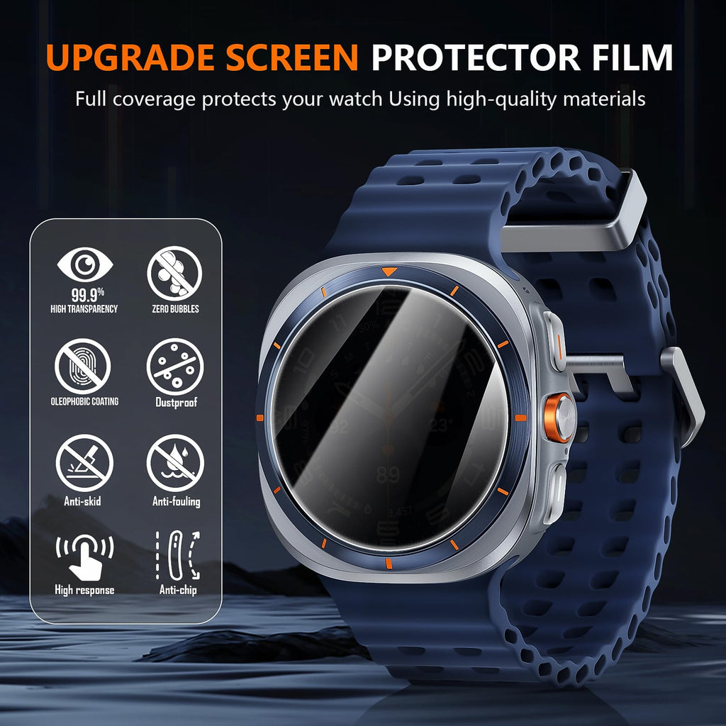 Suoman 4-Pack for Samsung Galaxy Watch 4 Classic 46mm Tempered Glass Screen Protector for Galaxy Watch 4 Classic 46mm Smartwatch [2.5D 9H Hardness] [Anti-Scratch]