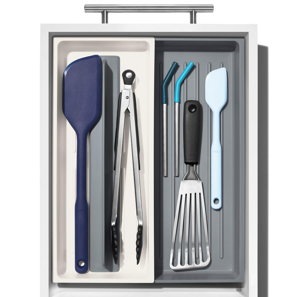 OXO Good Grips Drawer, Large Expandable Kitchen Tool Organizer, White