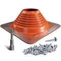 VIVIDA #1 Metal Roof Pipe Flashing, Metal Roofing Pipe Boot Kit, High Temp Silicone Vent Boot, for Tube OD 1/4" to 2", Square Base, Screws & Hex Socket Included, 1 Pack, Black