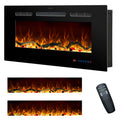 30 Inches Electric Fireplace Inserts, Recessed and Wall Mounted Fireplace Heater for Indoor Use with Remote Control, 13 Color Flames with Log &Crystal, 9H Timer, 750/1500W