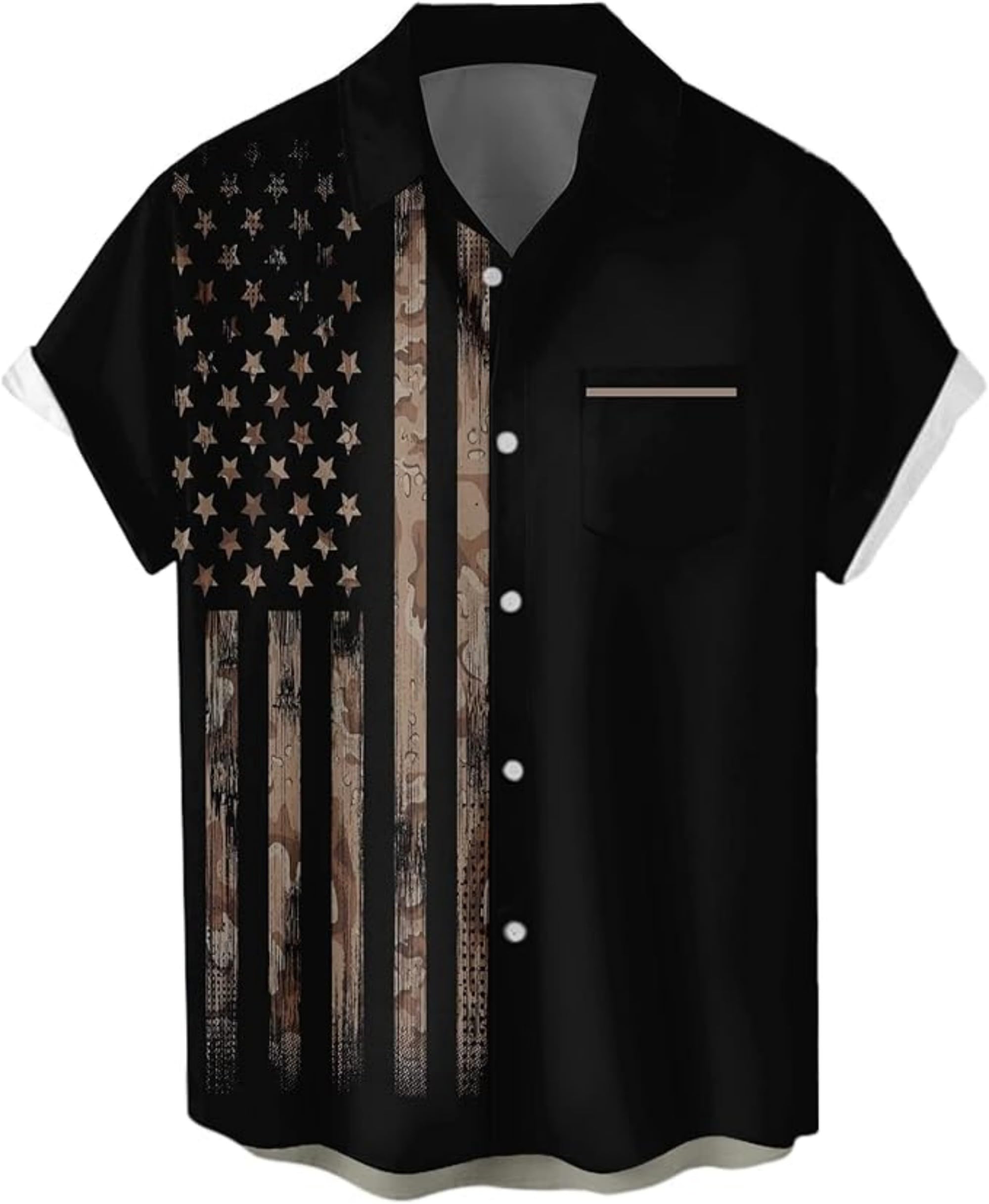 Bowling Shirts for Men Print Short Sleeve Regular Fit Hawaiian Casual Button Down Beach Shirts