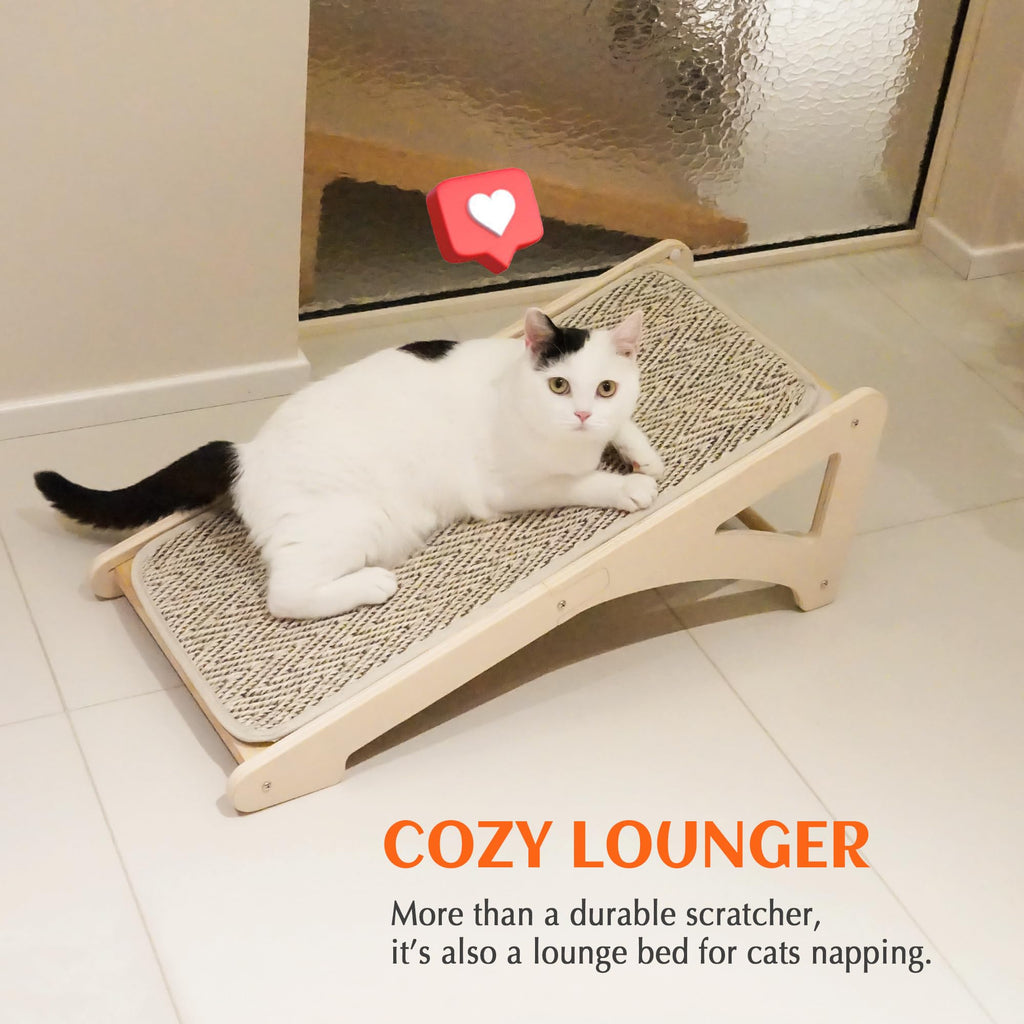 PETKARAY Couch Corner Cat Scratcher, 28.5" Sisal Scratching Post for Cats | Corner Wall Scratch Pad for Furniture Protection, Large Vertical Cat Scratching Post with Plush Base