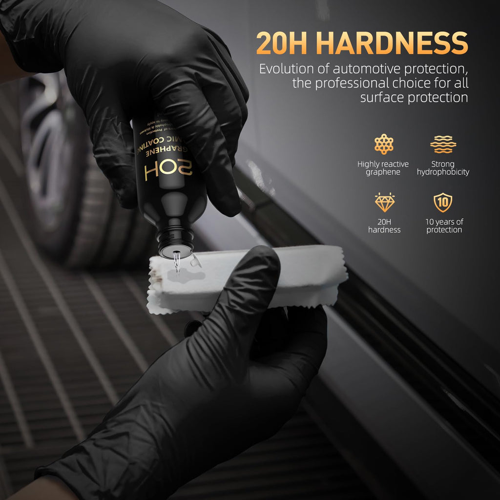 Graphene Ceramic Coating for Cars (17oz) - 12H Ceramic Spray Coating - 24+ Months of Long Lasting Protection - Ultra High Gloss & Shine - Unmatched Slickness - Extremely Hydrophobic