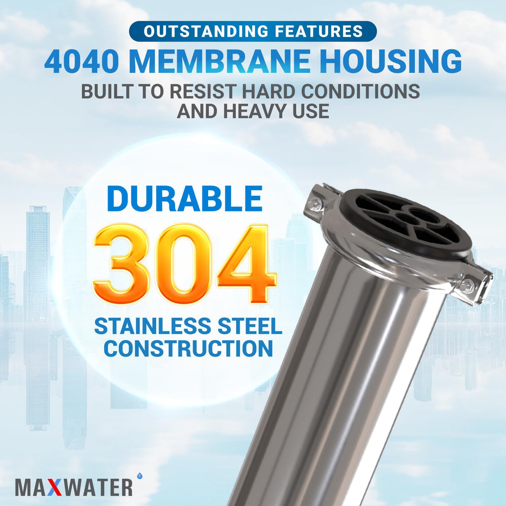 Max Water 4" x 40" BW-4040 / TW30-4040 2400 GPD Brackish Water RO Membrane Perfect for Car Wash, Whole House & Industrial Applications