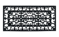 A1 Home Collections 19-LB Heavy Duty Rubber Doormat 24"×57" - Won't Blow Away | Outside Front Door Mat, Mud Dirt Scraper, Non-Slip Drainage Mat for Entryway Patio Garage, All-Weather, 100% Rubber Mats