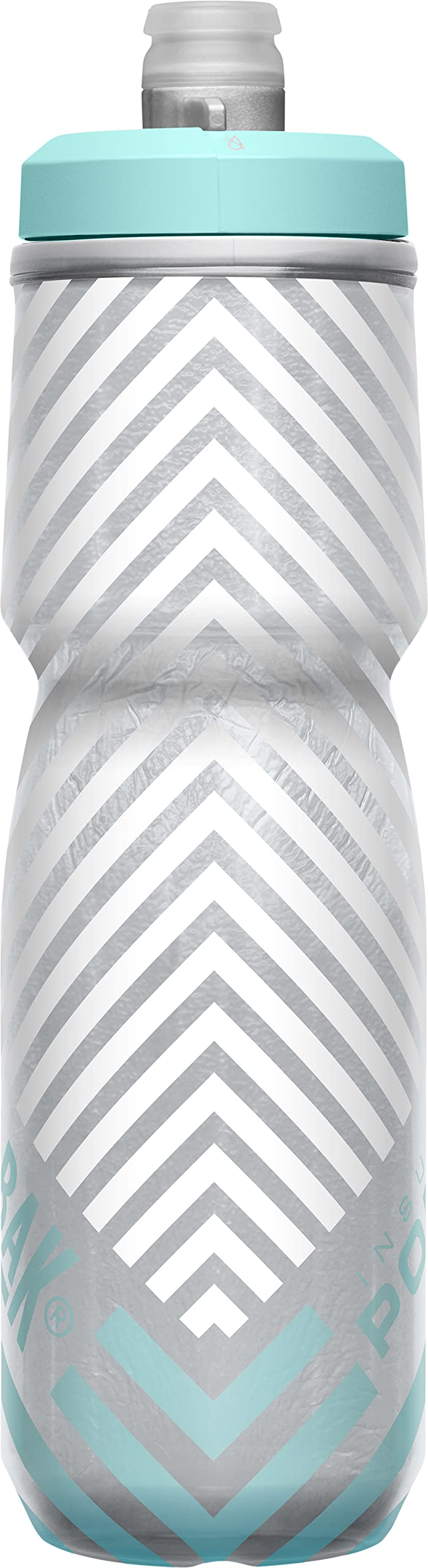CamelBak Podium Chill Insulated Bike Squeeze Water Bottle, Cold Retention for Cycling, 24oz, Reflective Ghost