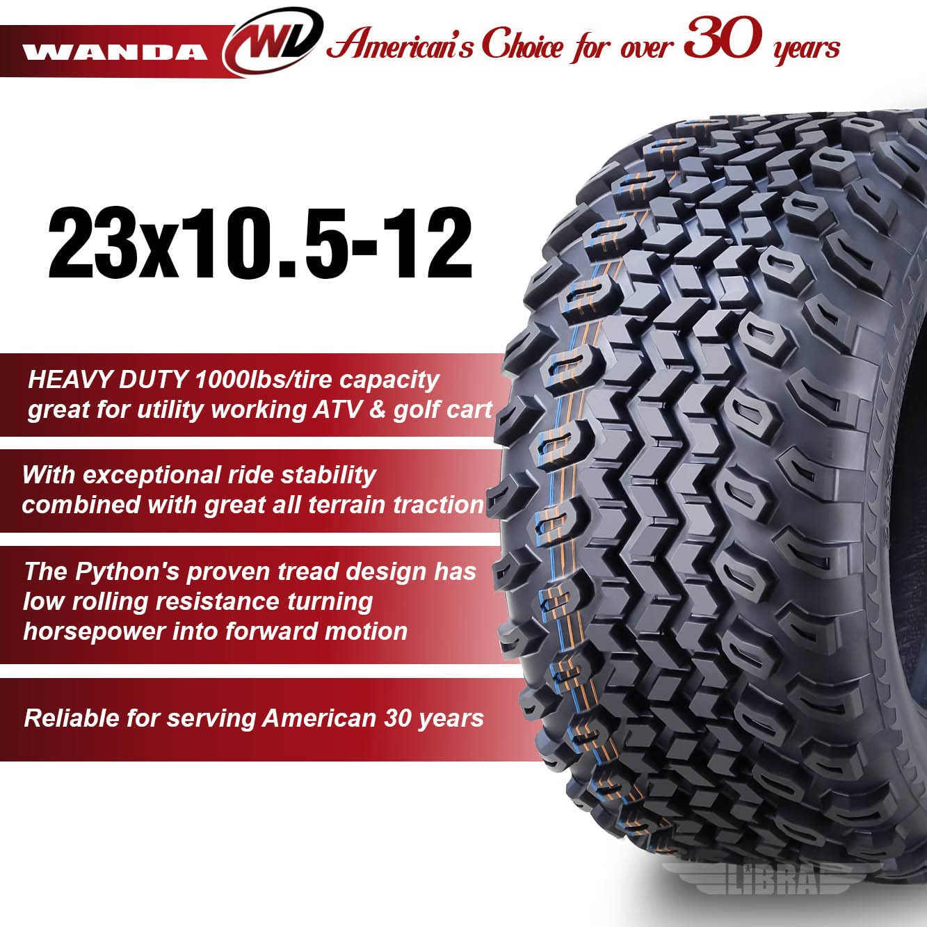 WANDA 18X9-10 Golf Cart ATV Tires 4 Ply 18X9x10 -Set 4-14050