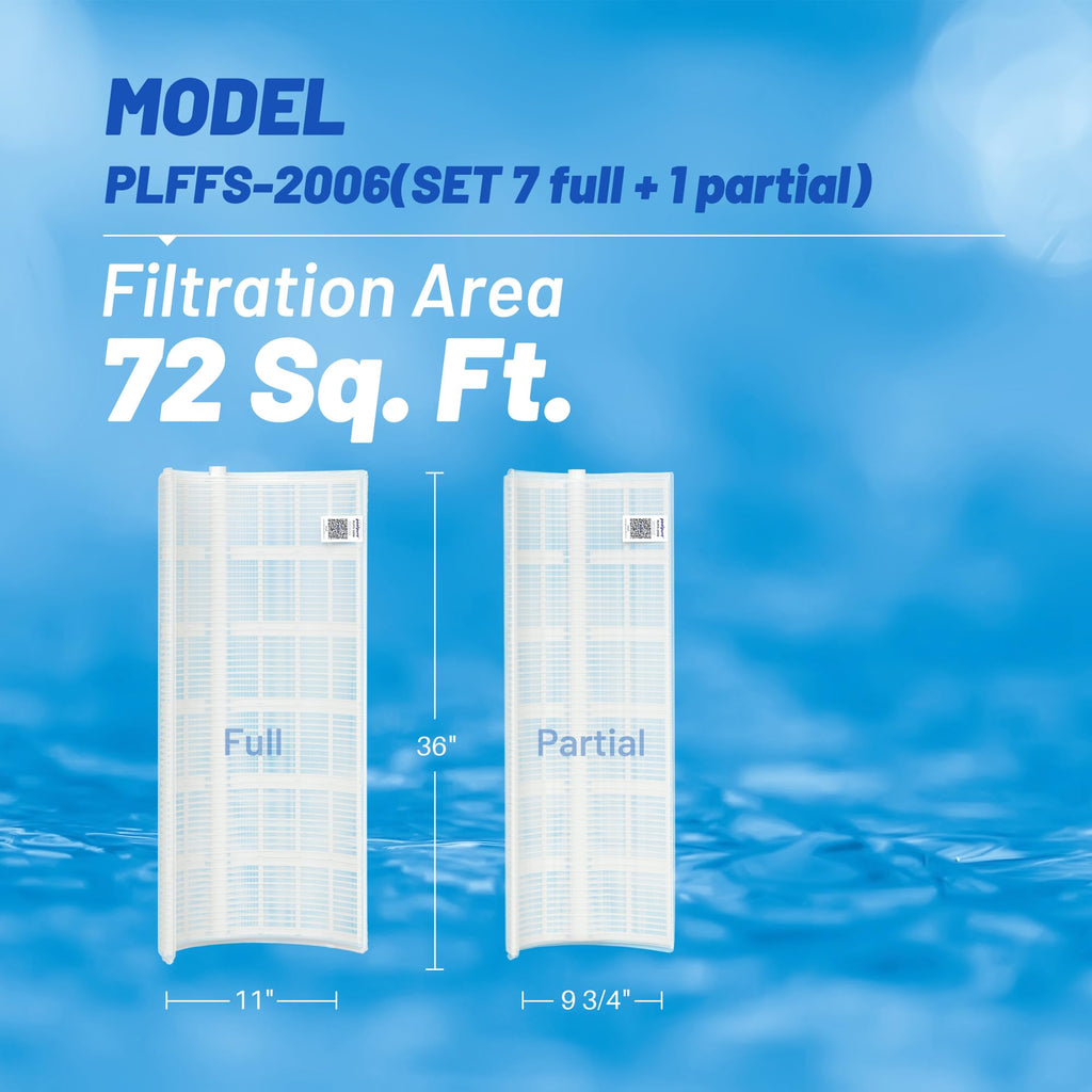 POOLPURE® FS-2004 DE Grid Pool Filter Replace FNS Plus 48, 59002300, Jandy DEL/DEV48, Hayward DE4820, DEX4800DA, DE4800, PFS2448, FC-9540, PG-1904, 48 Sq Ft DE Grid, 24" High, 7 Full+1 Partial