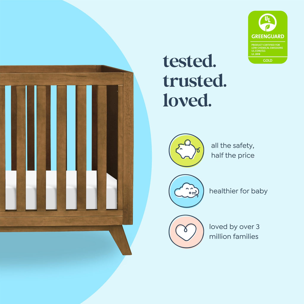 Davinci Otto 3-in-1 Convertible Crib in Walnut, Greenguard Gold Certified