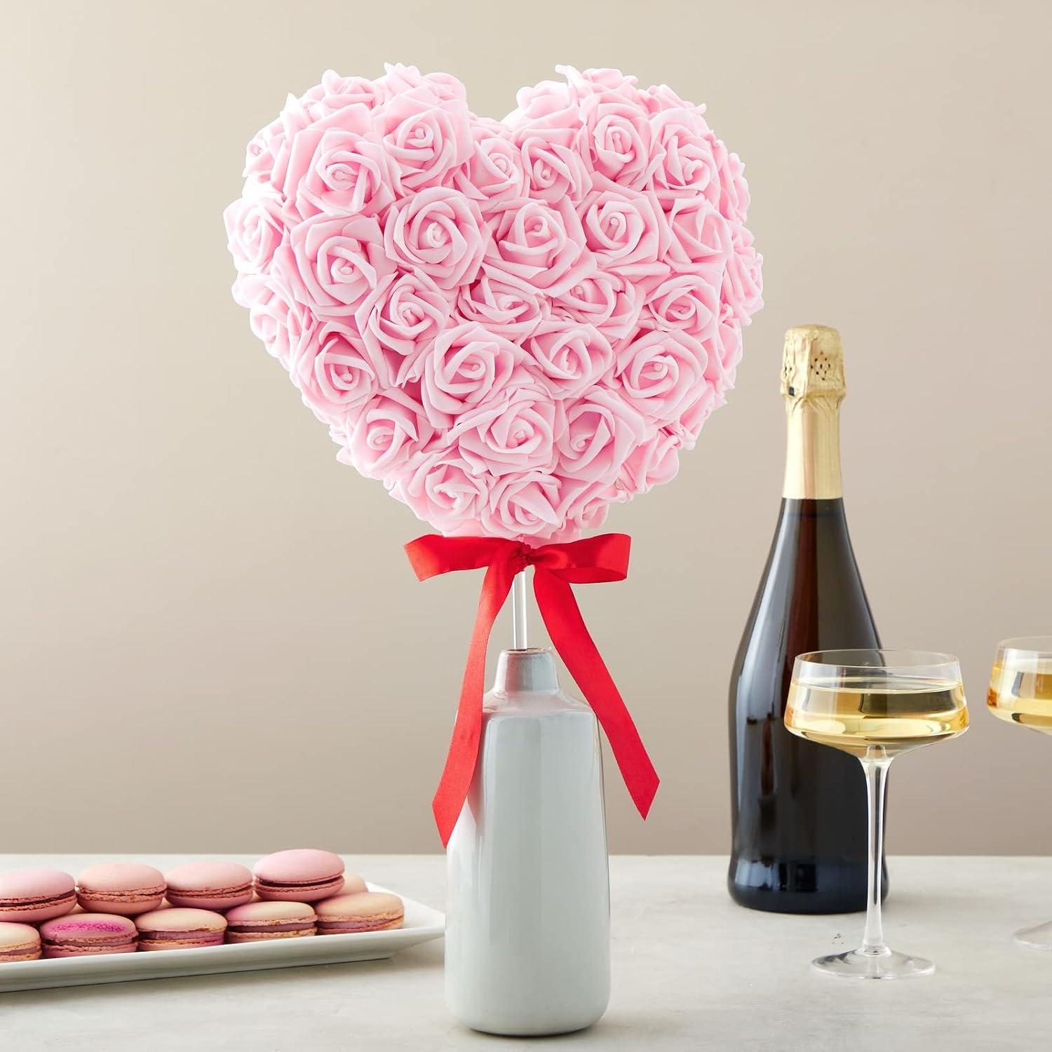 Bright Creations Artificial Flowers Foam Rose Heads - 3 x 1.2 in, Mixed Pink Shades, 100 Pack - Foam Roses for Flower Wall & Garland Backdrops, Wedding & Bridal Shower Decor