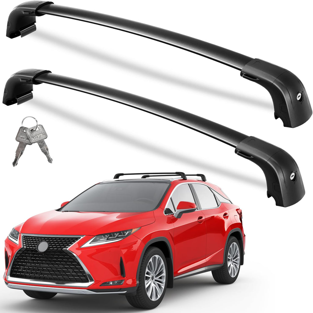 Wonderdriver 300lbs Roof Rack Cross Bars Compatible with Audi Q3 2012-2018, Heavy Duty Aluminum Lockable Roof Rails Crossbars Black Rooftop Cargo Carrier Luggage