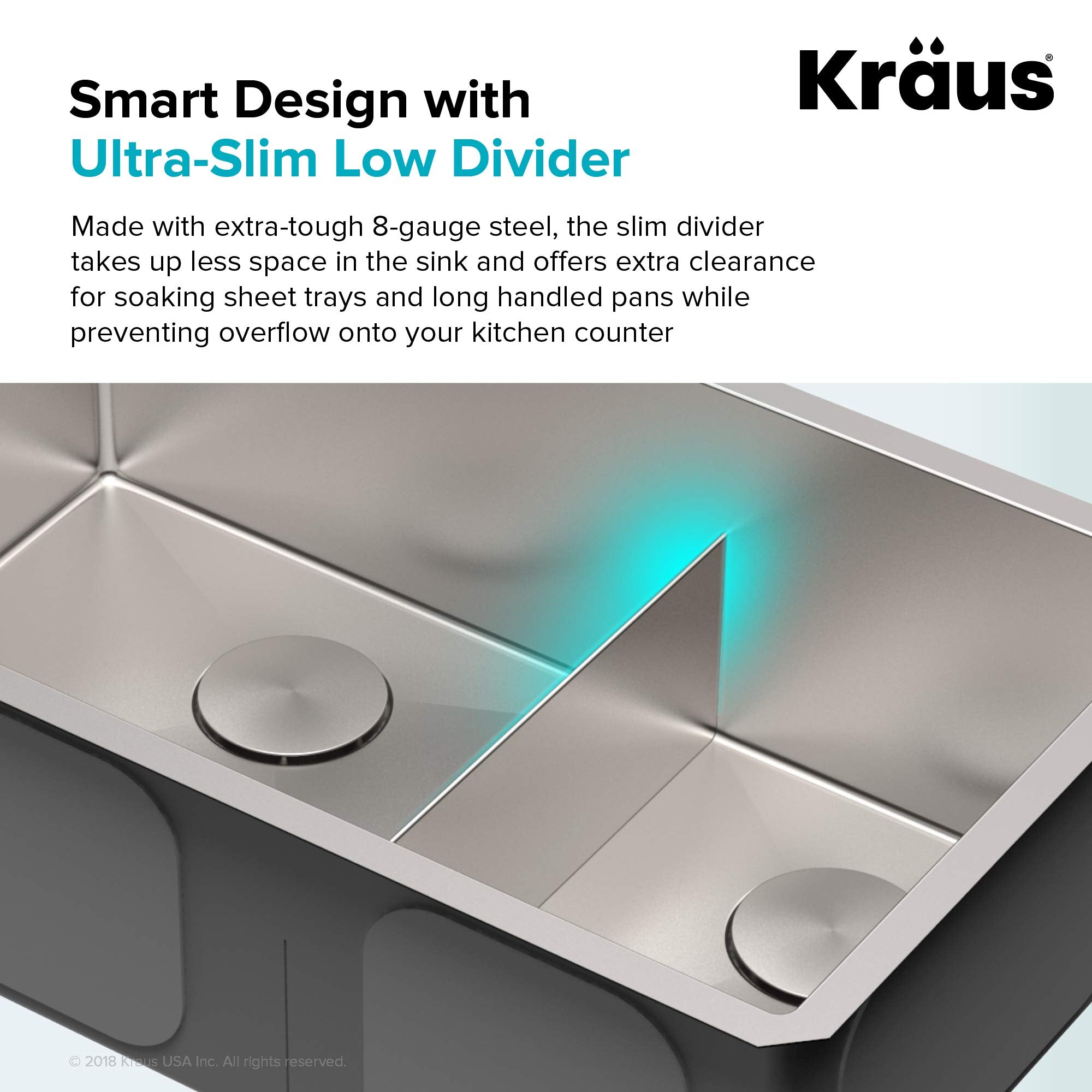 KRAUS Standart PRO™ 32-inch 16 Gauge Undermount 60/40 Double Bowl Stainless Steel Kitchen Combo with WasteGuard™ Continuous Feed Garbage Disposal, KHU103-32-100-75MB