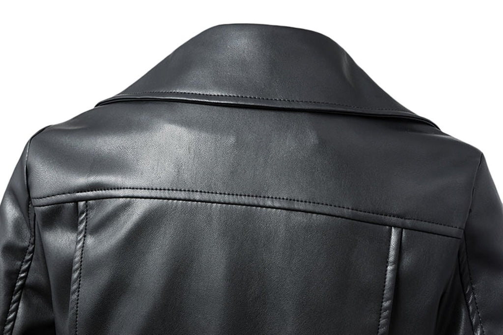 Tanming Women's Faux Leather Moto Biker Short Coat Jacket