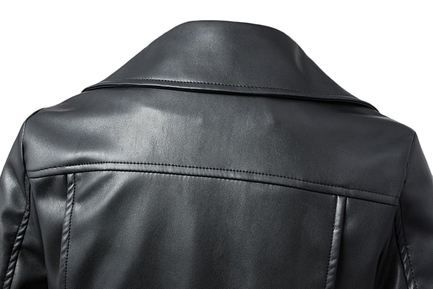Tanming Women's Faux Leather Moto Biker Short Coat Jacket