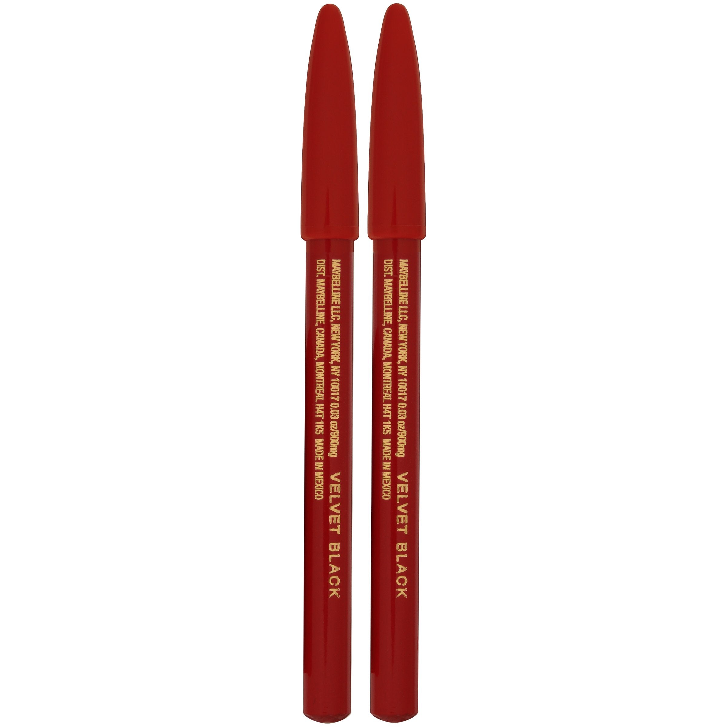 Myb Pncl Twin 01 Size 59tc Maybelline Expert Eyes Twin Brow & Eye Pencils Velvet Black .06 Oz