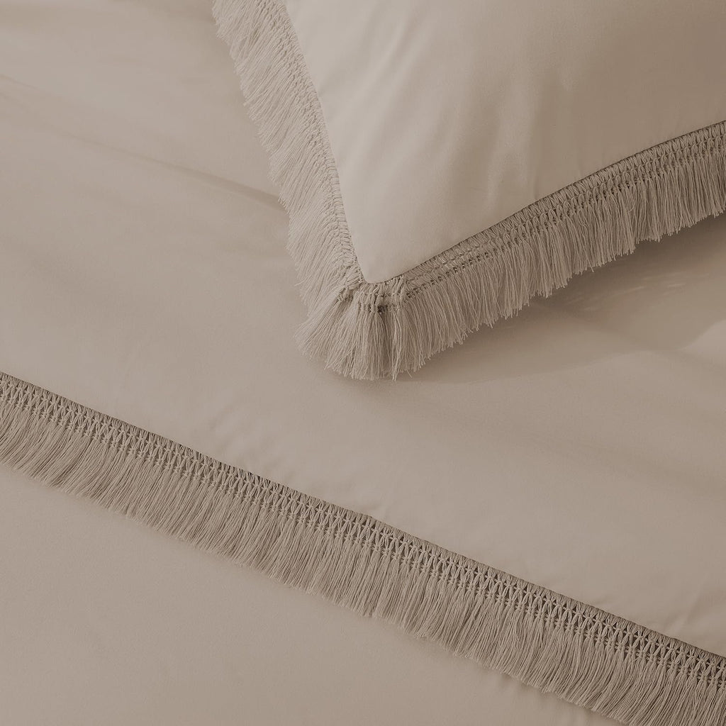 Andency Comforter Full Size Set Burnt Orange, 3 Pieces Boho Terracotta Winter Lightweight Bedding Comforter Sets, All Season Rust Tassel Bed Set (79x90In Comforter & 2 Pillowcases)