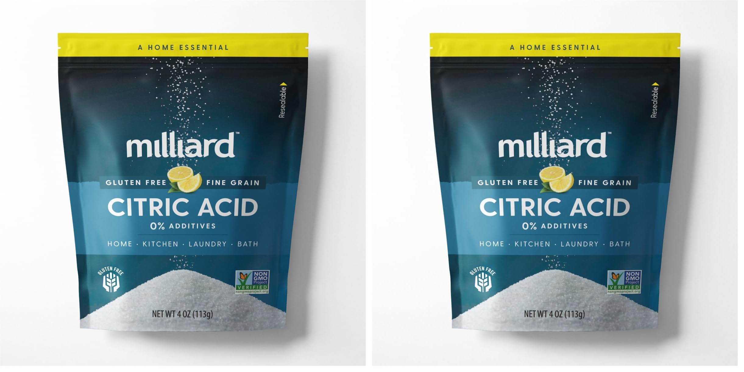 Milliard Citric Acid 1 Pound - 100% Pure Food Grade Non-GMO Project Verified (1 Pound)