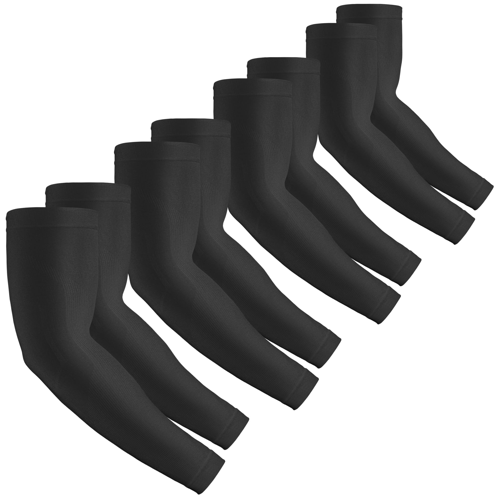 2 Pairs UV Protection Cooling Arm Sleeves Compression Sun Sleeves for Men Women Youth, Tattoo Cover Up, UPF 50