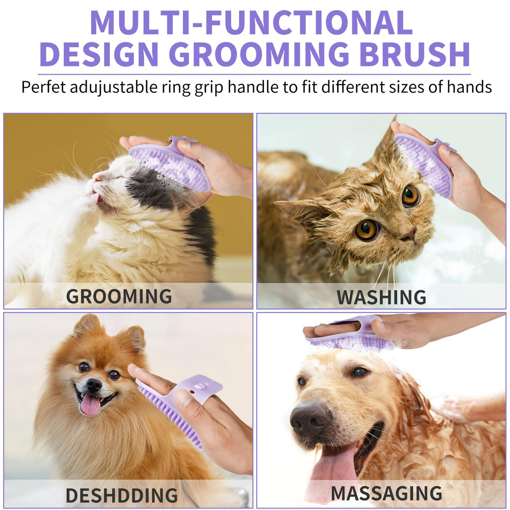 Professional 7 in 1 Dog Paw Cleaner for Dogs & Cats - Includes 1 Portable Paw Washer, 1 Bath Brush, 2 Dog Toothbrushes and 3 Absorbent Towels Note: Fits Paws up to 2 Inches Wide (Small, Black)