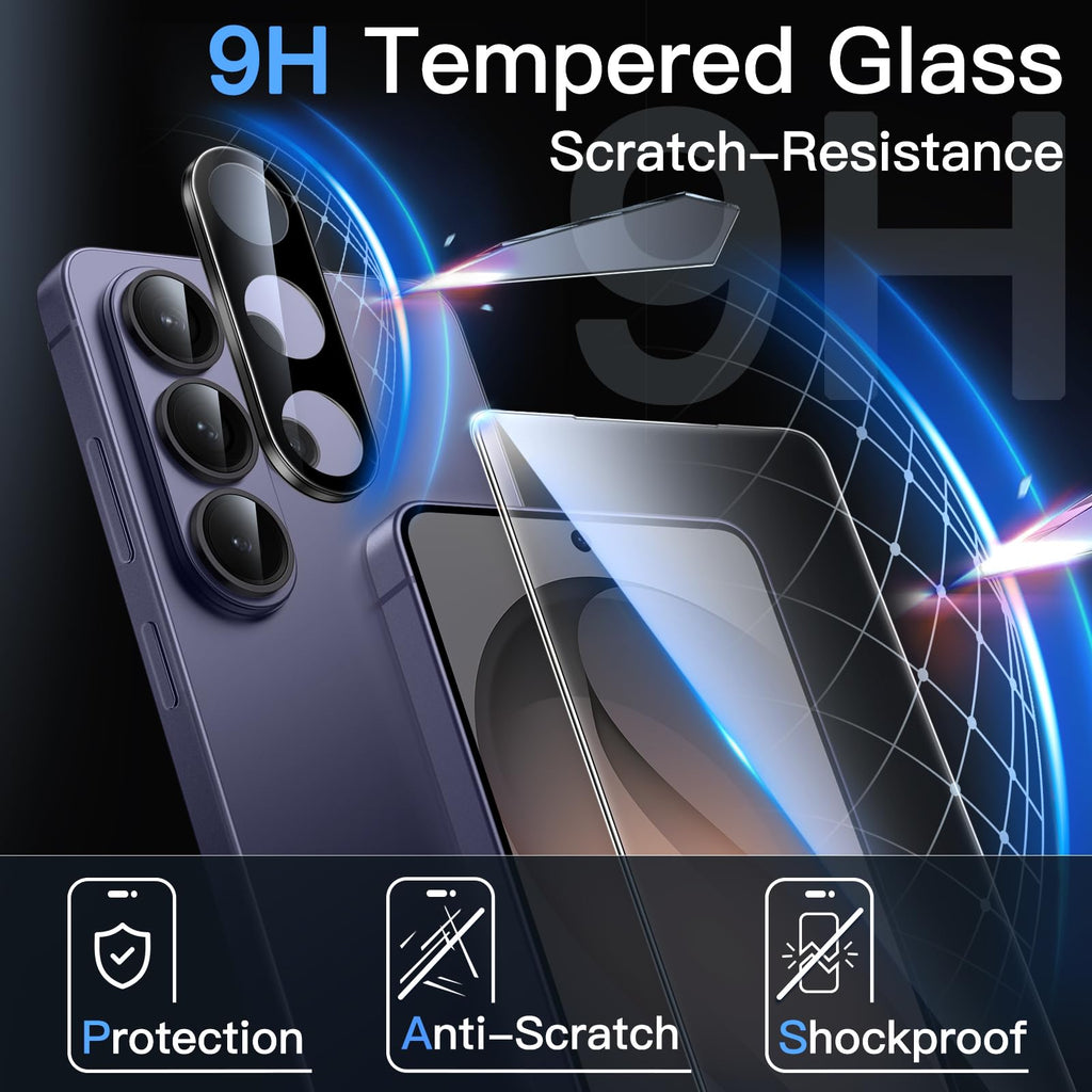 JETech Screen Protector for Samsung Galaxy S20 FE 6.5-Inch with Camera Lens Protector, Tempered Glass Film, Fingerprint ID Compatible, HD Clear, 2-Pack Each