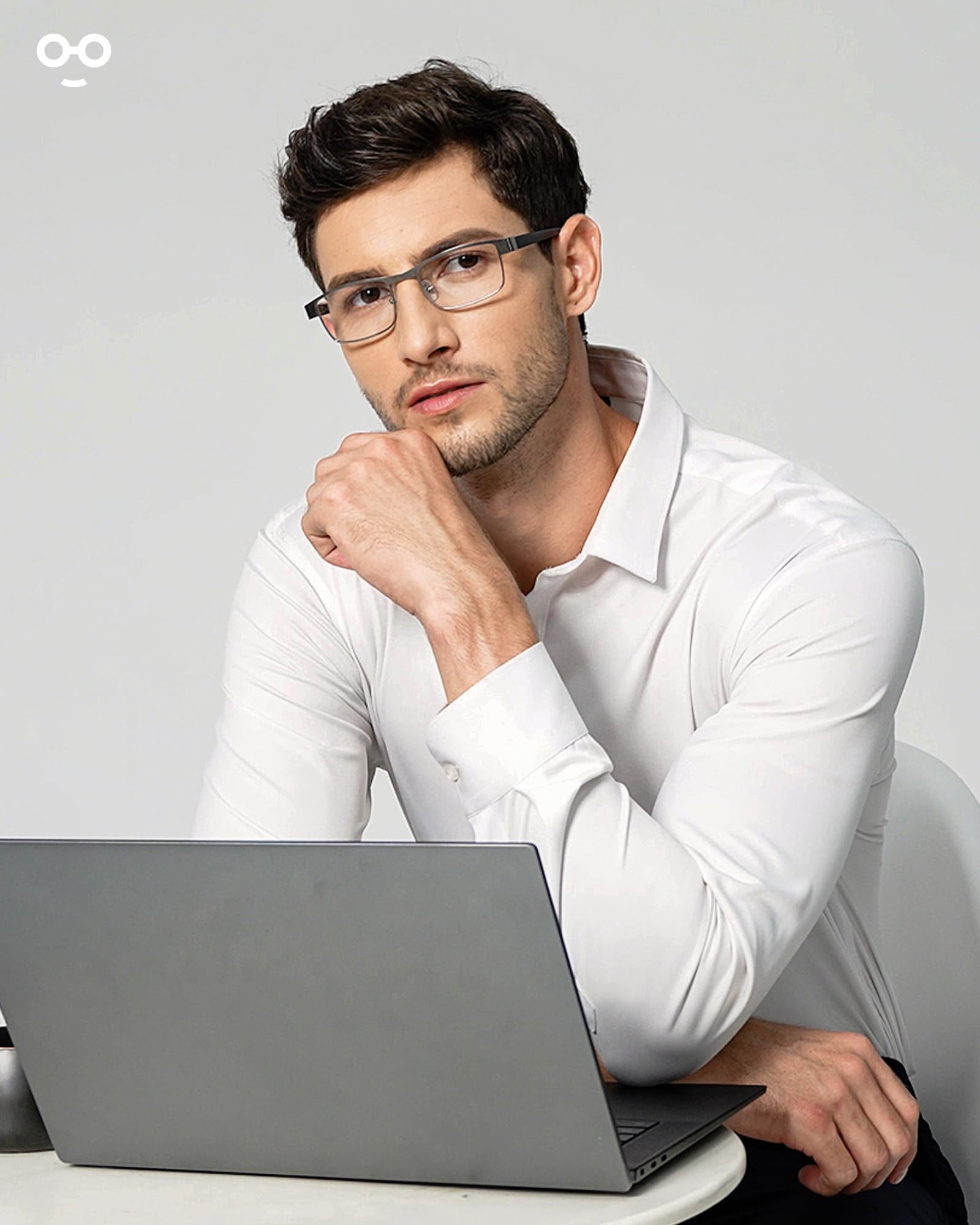 JOLISU 5PCS Reading Glasses Men - Blue Light Blocking Computer Metal Thin Frame Readers For Mens/Women （0.5）