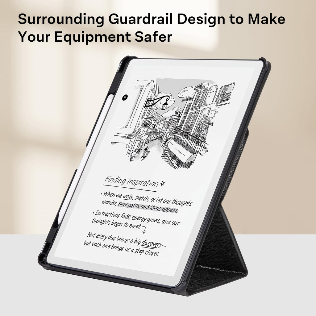 CoBak Stand Case for Kindle Scribe - Premium Folio Leather Cover with Pen Holder, Auto Sleep/Wake - Compatible with 10.2 Inch Kindle Scribe (2022/2024 Release)