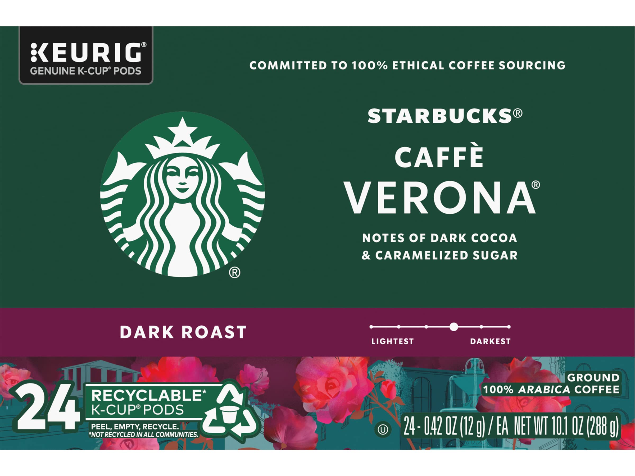 Starbucks Coffee K-Cup Variety Pack, 1 Cinnamon Dolce, 1 Hazelnut, 1 Mocha, 1 Cr�me Brulee, 1 Maple Pecan, 1 Caramel, 10 CT K-Cups, 1 CT