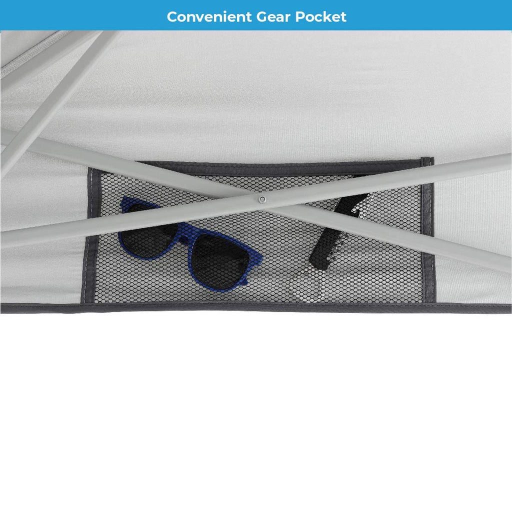 Core Instant Straight Leg Canopy Tent with Adjustable Sun Wall, 6 ft x 4 ft , Gray