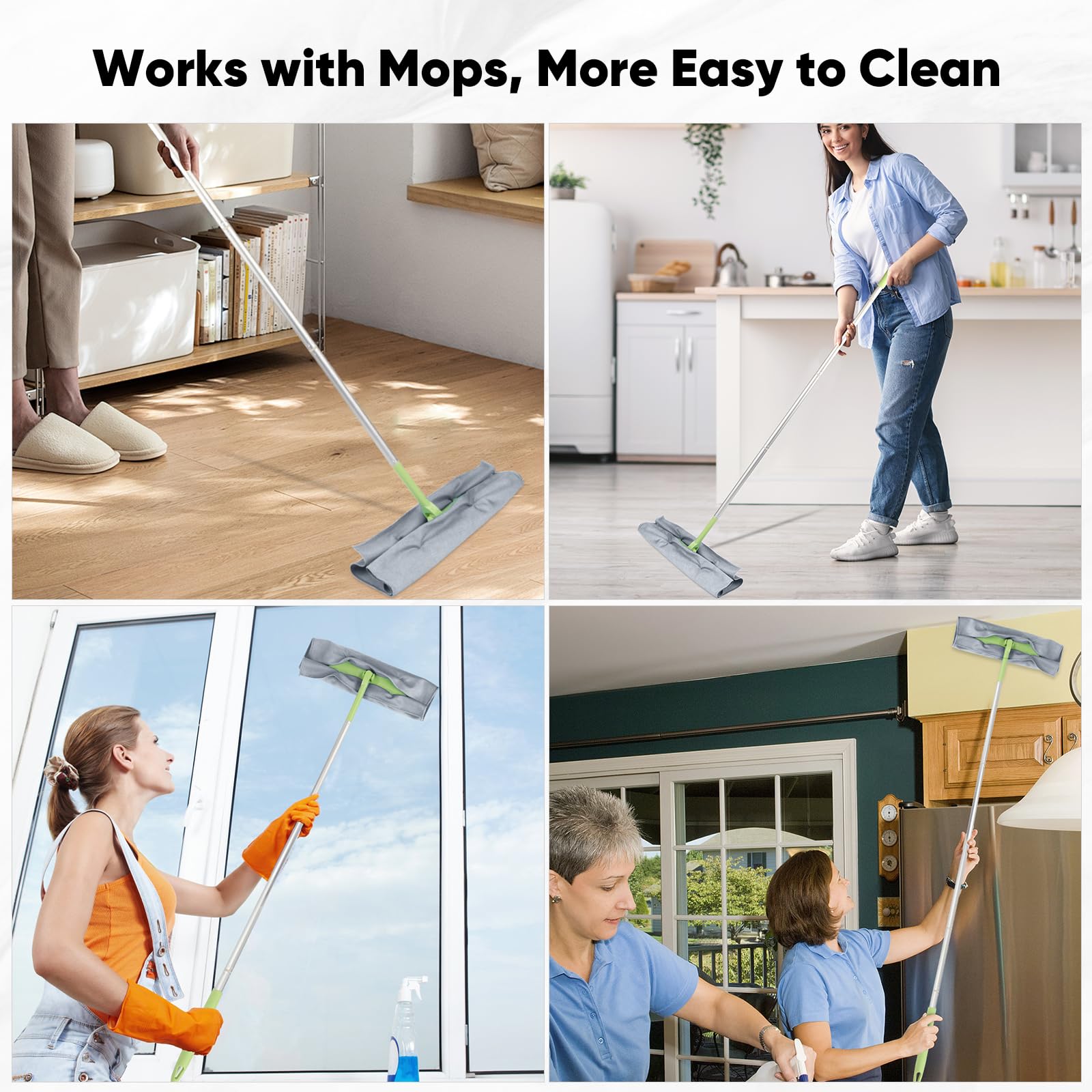 HOMEXCEL Microfiber Glass Cleaning Cloths 6 PK, Lint Free Streak Free, Reusable Microfiber Magic Cleaning Cloth for Cleaning Windows, Glasses, Mirrors, Screens, Stainless Steel, and More, Blue-14”×16”