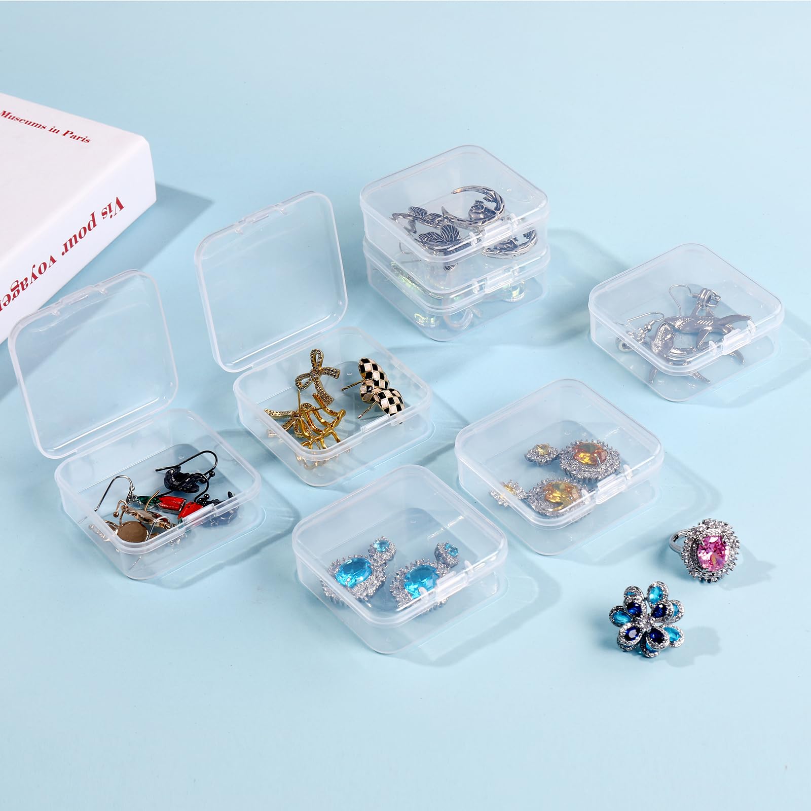 Douorgan Diamond Painting Storage Containers Portable Bead Organizer Shockproof Bead Art Storage Case Jewelry Beads Storage Box (30 Small Boxes)