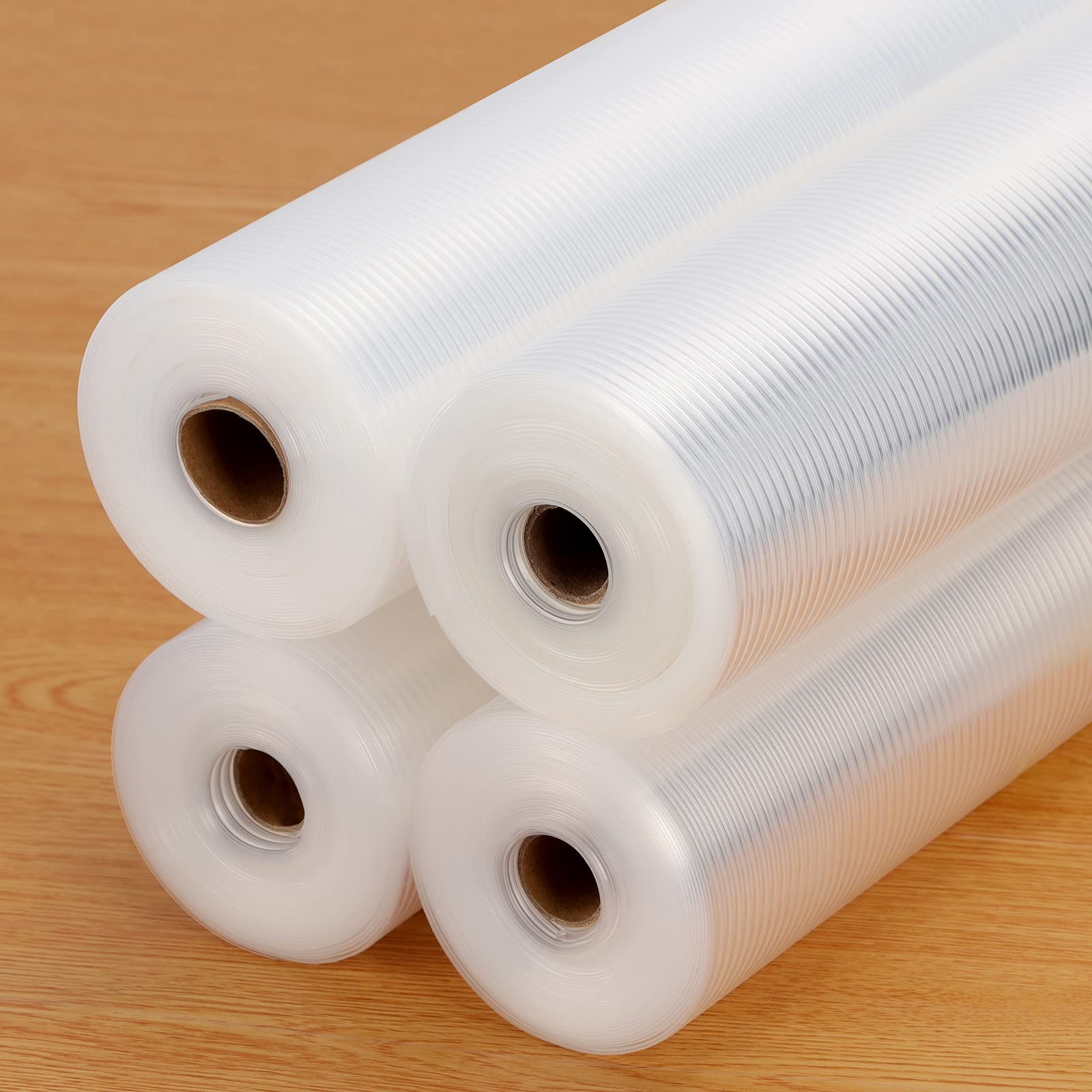 Anoak Shelf Liner Cabinet Liner, Non Adhesive Drawer Liner, Washable 12 Inch x 10 FT(120 Inch) Waterproof Durable Non-Slip Shelf Liner for Kitchen, Drawer, Refrigerator Stripe Clear