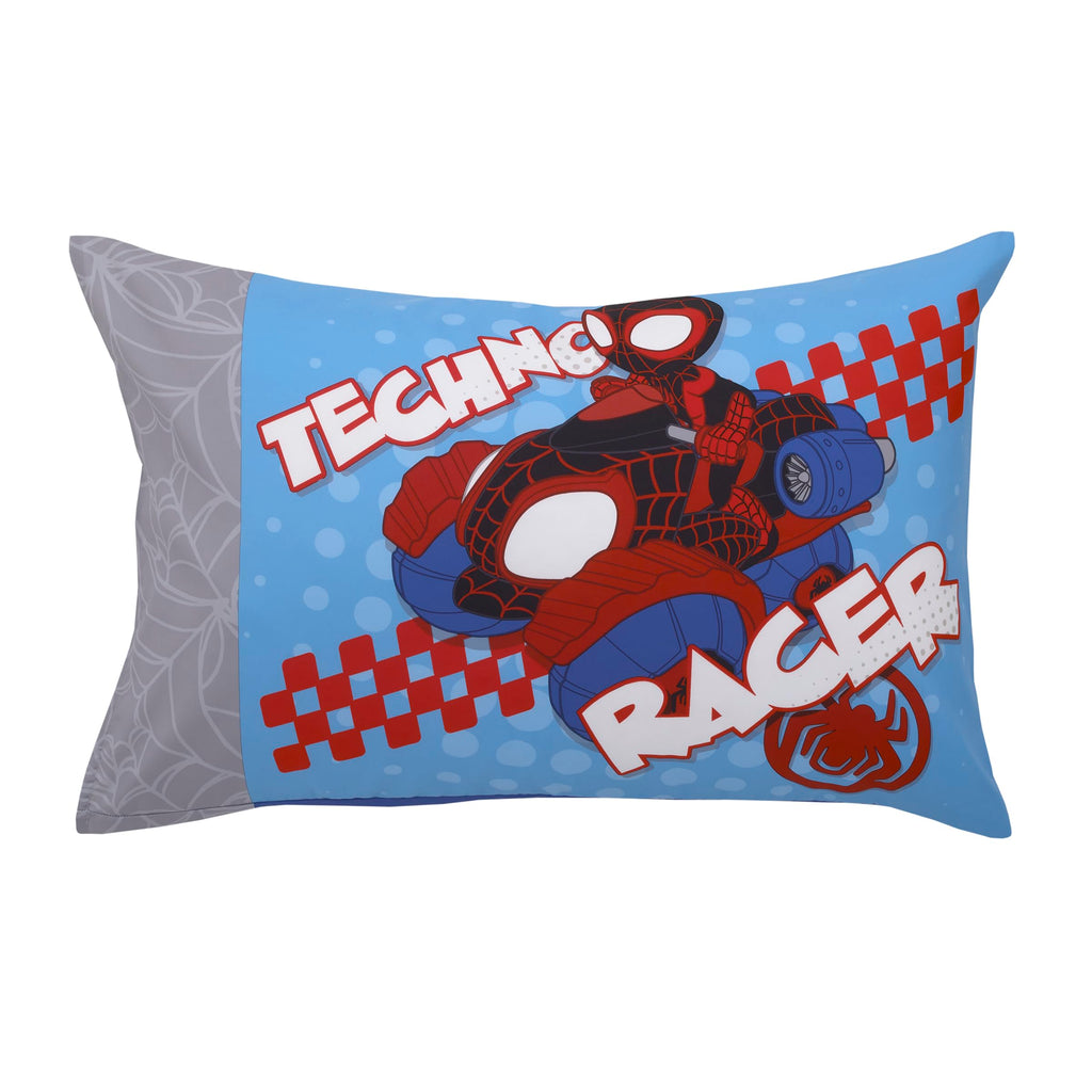 NoJo Marvel The Avengers I Am A Hero Blue, Green, Red, and Yellow 4 Piece Toddler Bed Set - Comforter, Fitted Bottom Sheet, Flat Top Sheet, and Reversible Pillowcase