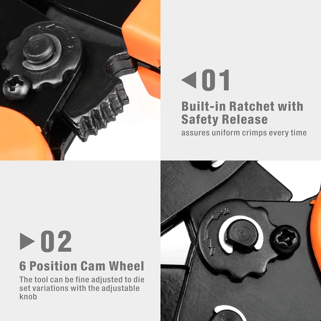 iCrimp IWS4 Solar PV Connector Crimping Tools for AWG14-10 (2.5/4/6mm²) Solar Panel PV Cable with Wire EDM Die
