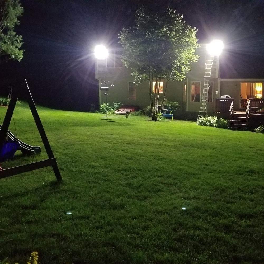 2 Pack 100W LED Flood Light Outdoor, 8000LM Super Bright Security Lights, 550W Equivalent, IP66 Waterproof, 3000K Warm White, Outside Floodlight for Garage, Garden, Lawn and Yard