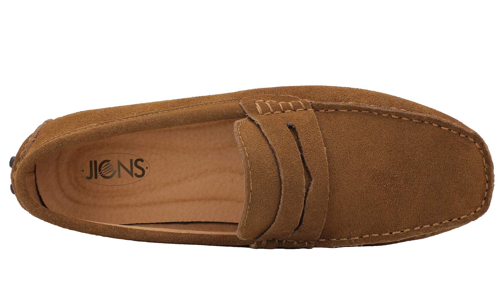 JIONS Mens Driving Penny Loafers Suede Moccasins Slip On Casual Dress Boat Shoes