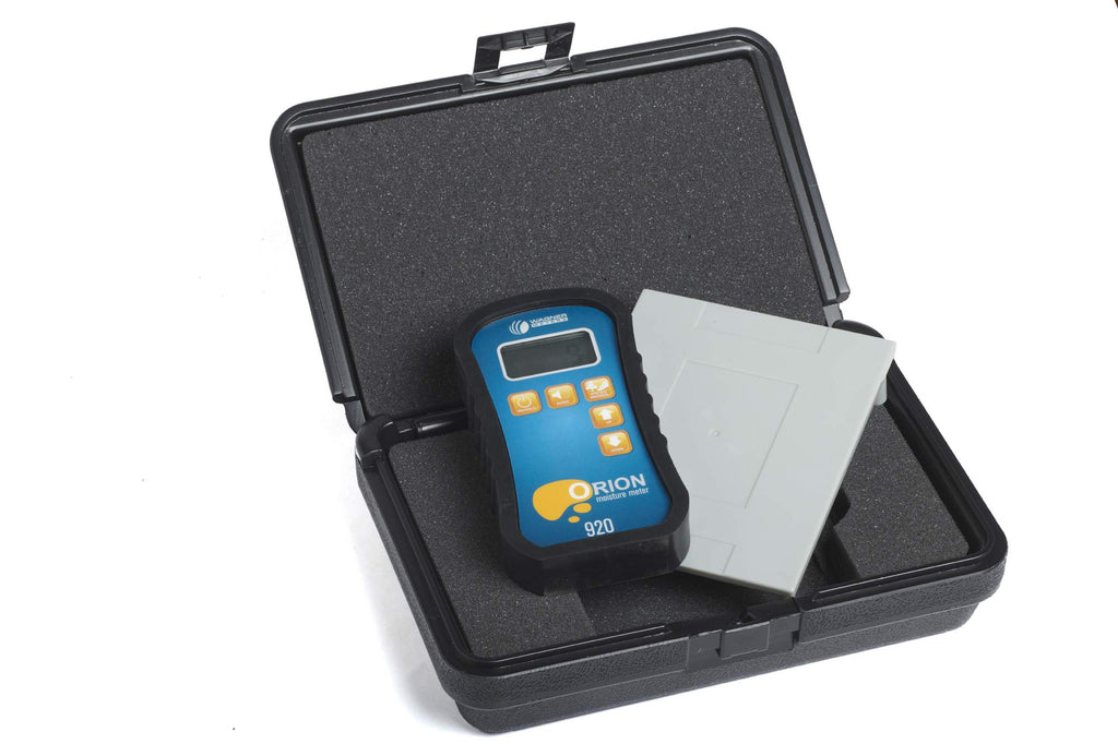 Orion® 910 Pinless Wood Moisture Meter Kit by Wagner Meters | Accurate, Non-Damaging, Deep Depth Lumber Moisture Measurement, On-site Calibration (Standard Calibrator)