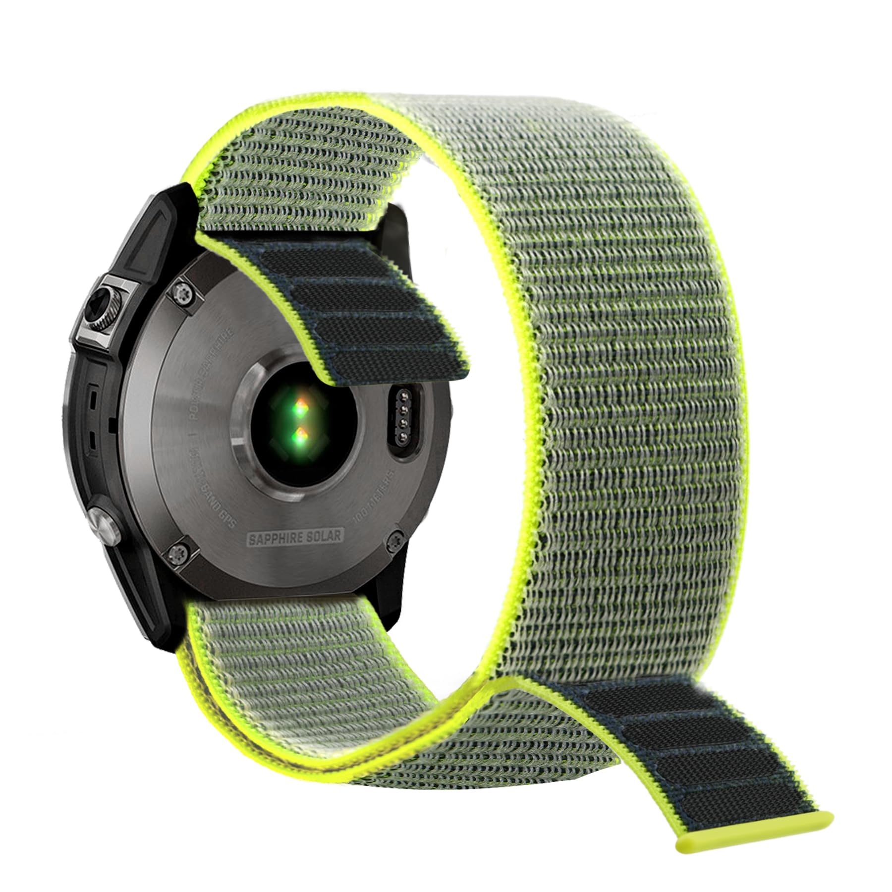Abanen Hook and Loop Quick Dry Watch Band for Fenix 8 47mm/ epix Pro 47mm / Fenix 7/6/5, 22mm Woven Nylon Ultralight Sport Wristband Strap for Garmin Instinct 2, Instinct 3 45mm