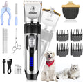 Dog Clippers Grooming Kit and Paw Trimmer,Cordless,Low Noise, Electric Quiet,Rechargeable, Dog Trimmer Grooming, Pet Hair Clippers for Thick Coats,Shaver for Small and Large Dogs Cats(Black)