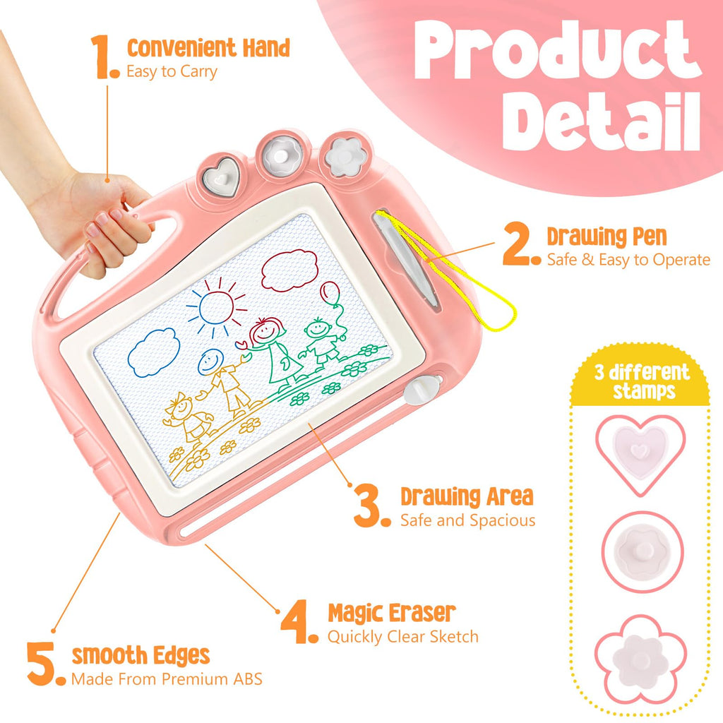 Magnetic Drawing Board, Toddler Toys for Age 1 2 3 Boys Girls, Toddler Drawing Board, Birthday Easter Christmas Halloween Kids Toy Gifts for Boys and Girls